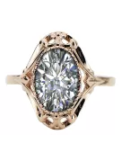 Zirkon Sterling Silber rosévergoldet Ring Vintage Stil vrc128rp