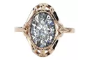 Zirkon Sterling Silber rosévergoldet Ring Vintage Stil vrc128rp