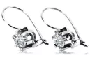 Réglage Or rose 14 carats vintage d'origine Des boucles d'oreilles Artisanat vintage vec019r