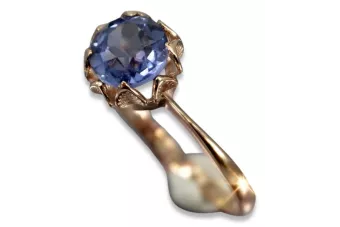 Anillo de zircón esmeralda esmeralda rusa rosa 14k 585 oro Alejandrita Rubí Esmeralda Zafiro vrc051