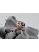 Ruso soviético rosa 14k 585 oro Alexandrite Ruby Emerald zafiro anillo Zircon vrc059
