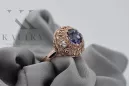 Russischer sowjetischer Rosé 14 Karat 585 Gold Alexandrit Rubin Smaragd Saphir Zirkon Ring vrc059