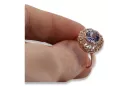 Ruso soviético rosa 14k 585 oro Alexandrite Ruby Emerald zafiro anillo Zircon vrc059