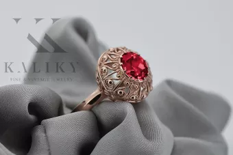 Original Vintage 14K Rose Gold Ruby Ring Vintage style vrc059r