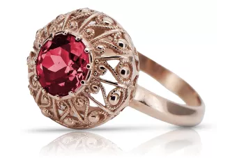 Original Vintage 14K Rose Gold Ruby Ring Vintage style vrc059r