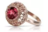 Original Vintage 14K Rose Gold Ruby Ring Vintage style vrc059r