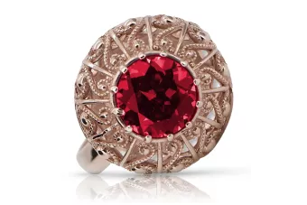 Original Vintage 14K Rose Gold Ruby Ring Vintage style vrc059r