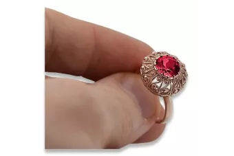 Original Vintage 14K Rose Gold Ruby Ring Vintage style vrc059r