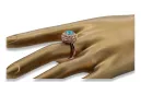 Originales Vintage-Roségold aus 14 Karat Aquamarin Ring Vintage Stil vrc059r