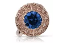 Saphir Or rose 14 carats vintage d'origine Anneau Bijoux vintage vrc059r