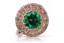 Пръстен Emerald Оригинален 14K розово злато Vintage Jewlery vrc059r