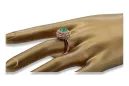 Ring Emerald Original 14K Rose Gold Vintage Jewlery vrc059r