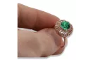 Ring Emerald Original 14K Rose Gold Vintage Jewlery vrc059r