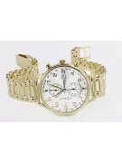 Złoty zegarek z bransoletą męski 14k włoski Geneve mw005ydw&mbw006y