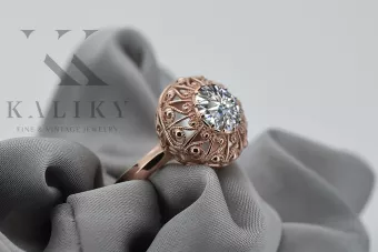 Ring Vintage Zirkon Originales Vintage-Roségold aus 14 Karat vrc059r