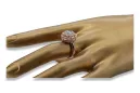 Кольцо Винтаж Циркон Оригинальное винтажное розовое золото 14 карат vrc059r