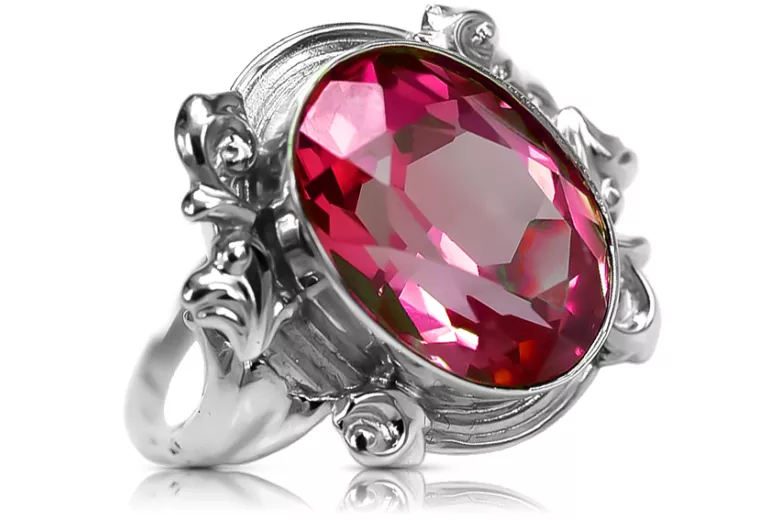 Vintage Ruby Ring 925 Silver VRC100S ruské sovětské vinobraní Art Deco Style
