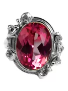 Vintage Ruby Ring 925 Silver VRC100S ruské sovětské vinobraní Art Deco Style