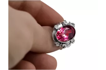 Vintage Ruby Ring 925 Silver VRC100S ruské sovětské vinobraní Art Deco Style