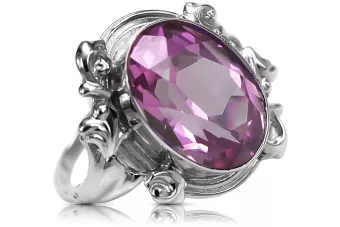 Ring Vintage Jewlery Amethyst Sterling silver 925 vrc100s