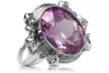 Ring Vintage Jewlery Amethyst Sterling silver 925 vrc100s