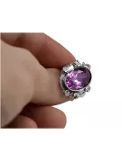 Ring Vintage Jewlery Amethyst Sterling silver 925 vrc100s