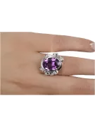 Ring Vintage Jewlery Amethyst Sterling silver 925 vrc100s