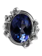 Ring Sapphire Sterling silver 925 Vintage craft vrc100s