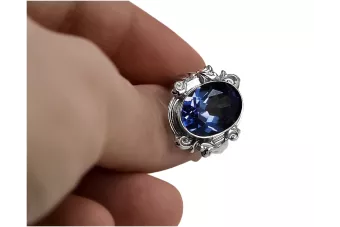 Ring Sapphire Sterling silver 925 Vintage craft vrc100s