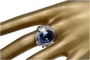 Ring Sapphire Sterling silver 925 Vintage craft vrc100s
