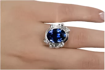 Vintage bijuterii Inel Safir Lira sterlină de argint 925 vrc100s