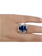 Ring Sapphire Sterling silver 925 Vintage craft vrc100s
