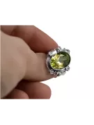 Anillo Peridoto amarillo Plata de ley 925 Estilo vintage vrc100s