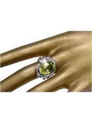 Anillo Peridoto amarillo Plata de ley 925 Estilo vintage vrc100s