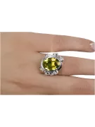 Anillo Peridoto amarillo Plata de ley 925 Estilo vintage vrc100s