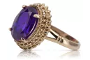 Rose soviétique russe 14k 585 or Alexandrite Ruby Emerald Sapphire Zircon ring vrc084