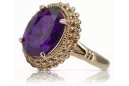 Rose soviétique russe 14k 585 or Alexandrite Ruby Emerald Sapphire Zircon ring vrc084