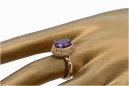 Rose soviétique russe 14k 585 or Alexandrite Ruby Emerald Sapphire Zircon ring vrc084