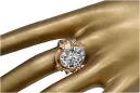 Zircon Sterling silver rose gold plated Ring Vintage craft vrc100rp