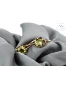 Rose roz 14k 585 de aur cercei peridot vec019 Vintage stil rus sovietic