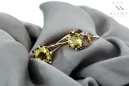 Rose roz 14k 585 de aur cercei peridot vec019 Vintage stil rus sovietic