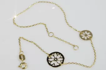 Brățară galbenă ★ din aur roz russiangold.com ★ Aur 585 333 Preț scăzut