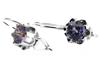 Vintage silver 925 Alexandrite earrings vec019s Vintage Russian Soviet style