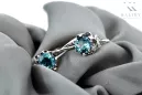 copie de Boucles d'oreilles vintage argent 925 aquamarine vec023s style soviétique russe