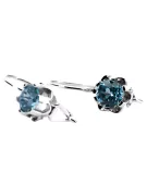 Vintage silver 925 aquamarine earrings vec019s Russian Soviet style