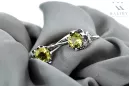 Vintage kolczyki srebro 925 z peridotem vec019s