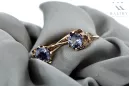 Vintage silver rose gold plated 925 Alexandrite earrings vec019rp Vintage Russian Soviet style