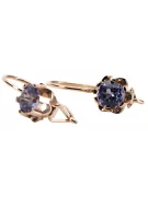 Vintage silver rose gold plated 925 Alexandrite earrings vec019rp Vintage Russian Soviet style