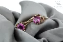 Vintage silver rose gold plated 925 amethyst vec019rp Russian Soviet style