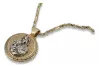 Gold 14k 585 Merry pendentif avec chaîne Corda pm027y constantcc082y